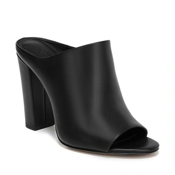 Shoes - Vince - Alora Black Peep Toe Heel Mules - EU 38/ US 8